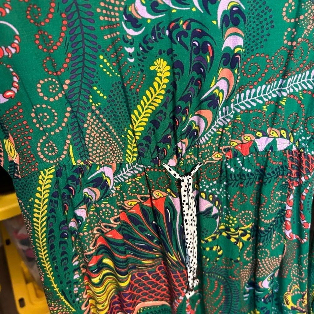 ✨Anthropologie Maeve Janis Dress | Green Paisley +Polka Dot Print | UK 8 / US 4✨ - Picture 7 of 10